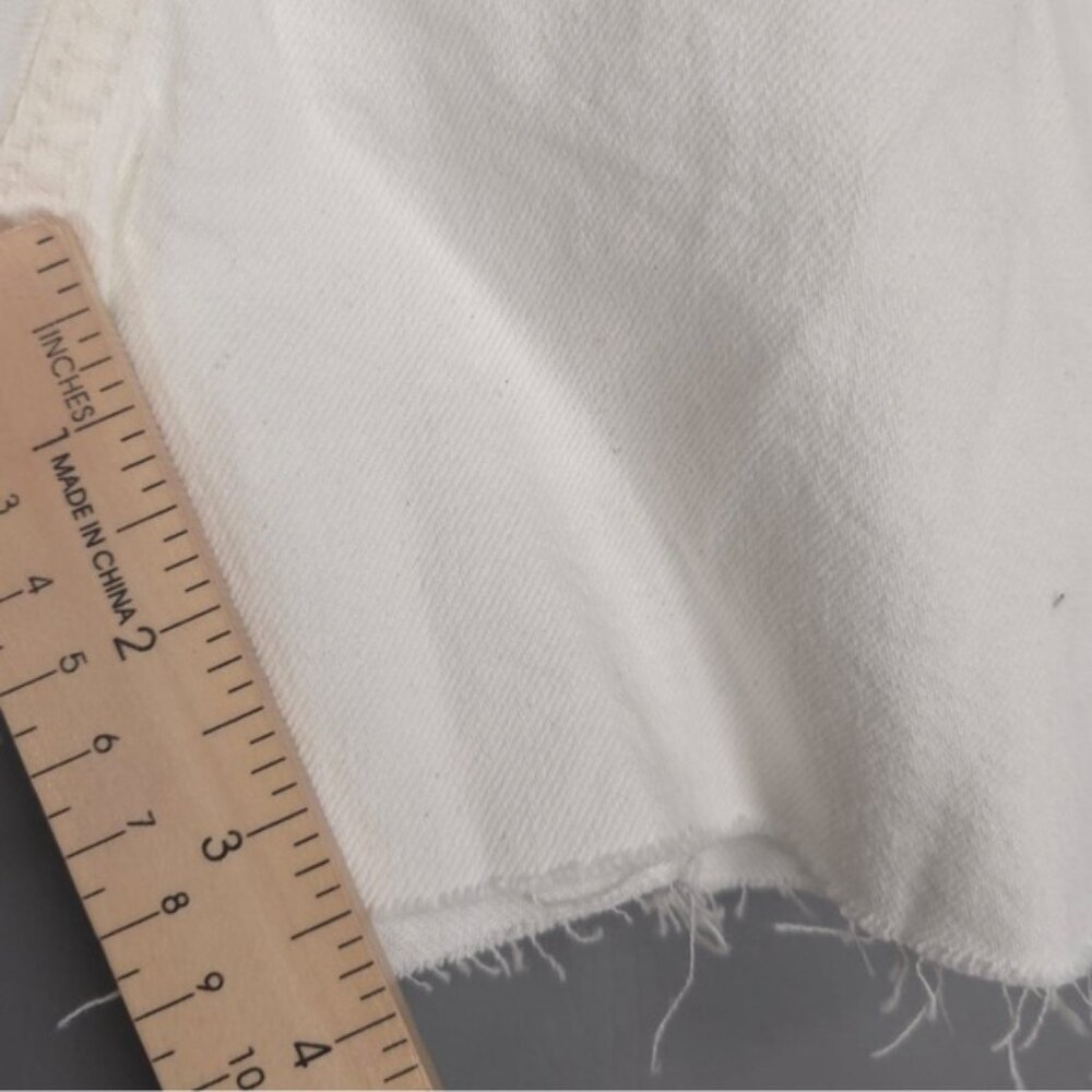 NWT MADEWELL‎ Women’s Denim Oversized Carpenter Shortalls Raw Hem Tile White XXL - Picture 9 of 16